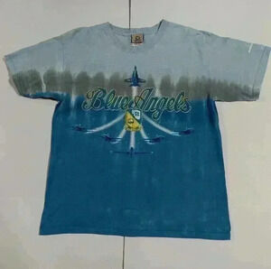Vintage Liquid Blue Tshirt.  Boeing Blue Angels (M)